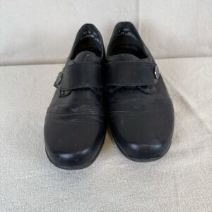 Munro 6347 Black Comfort Shoes 9.5 W Black Leather